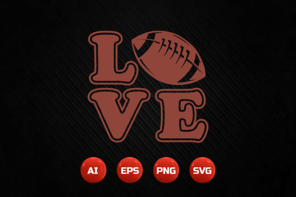 American Football Love Graphics for Crafts & Branding