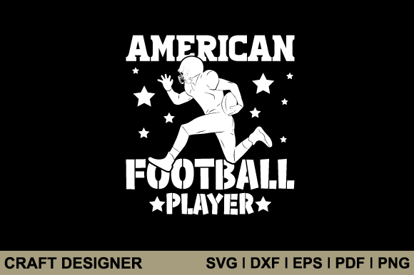 American Football Player SVG Cut File: Graphics & Crafts Design Review