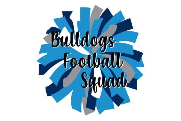 Blue and Gray Bulldogs Football Pom: Graphics & Crafts Review