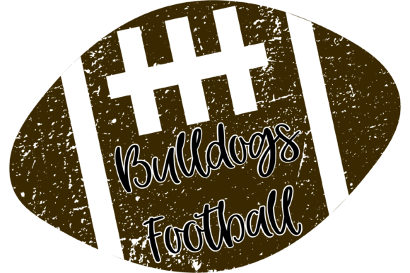 Distressed Bulldogs Football Graphics & Crafts