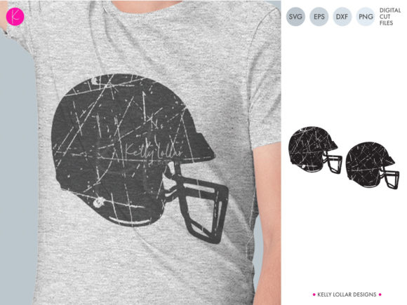Distressed Football Helmet Graphics for Crafts & Content