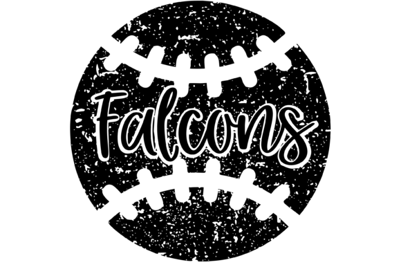 Falcons Distressed Football Decal: Graphics for Crafts