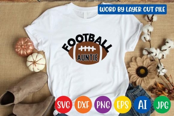 Football Auntie Svg Design: Graphics for Local Branding & Crafts