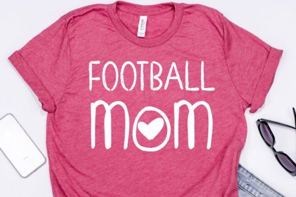 Football Mom Brush Inscription SVG for Crafts & Graphics