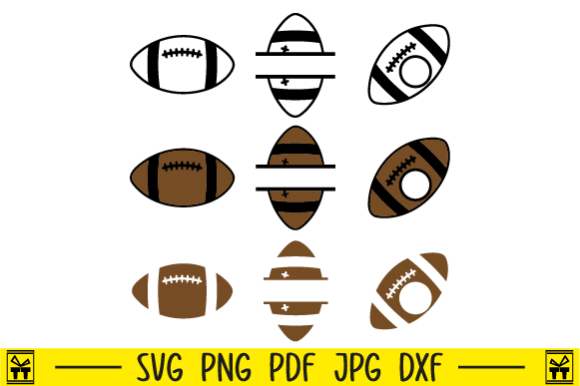 Football Name Frame Ball Designs: Graphics for Crafts Branding