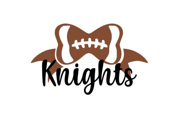 Knights Football Bow Graphics for Local Branding Projects