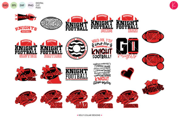 Knights Football Bundle for Graphics & Crafts Branding