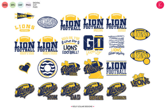 Lions Football Bundle: Graphics & Crafts for Branding