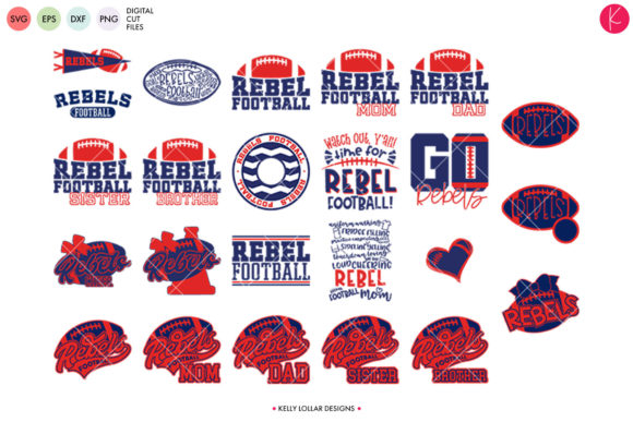 Rebels Football Bundle Graphics for Crafts