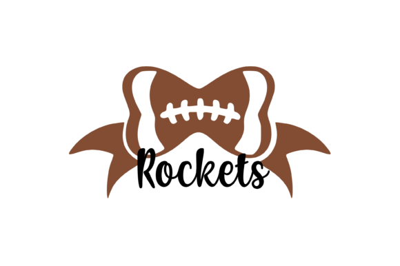 Rockets Football Bow: Graphics & Crafts for Game Day
