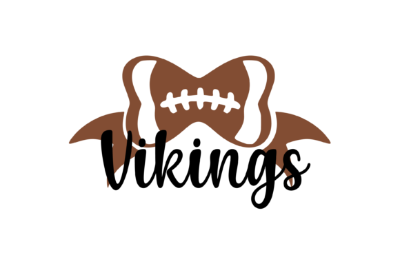 Vikings Football Bow Graphics for Local Branding