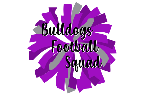 White and Purple Bulldogs Football Squad Graphics & Crafts
